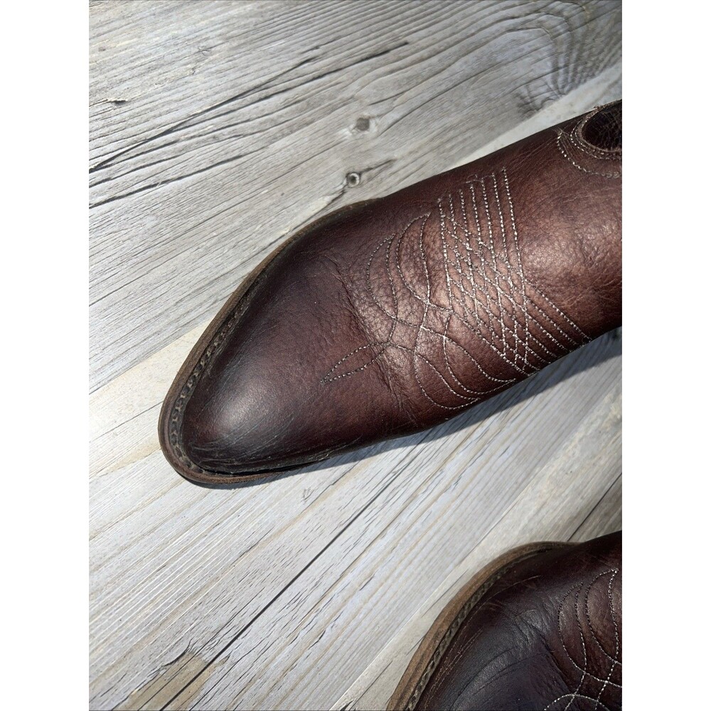 Frye Billy Short Womens Boots Brown Size 8 1/2 Prairie Western  Cottage Core - Picture 9 of 12